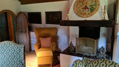 Made to Order Gio Ponti Style Mid-Century Elephant Wingback Armchair and Stool