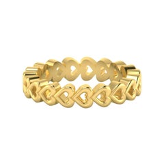 Made to Order Heart Eternity Ring 18 Karat White Gold