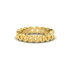 Made to Order Heart Eternity Ring 18 Karat White Gold