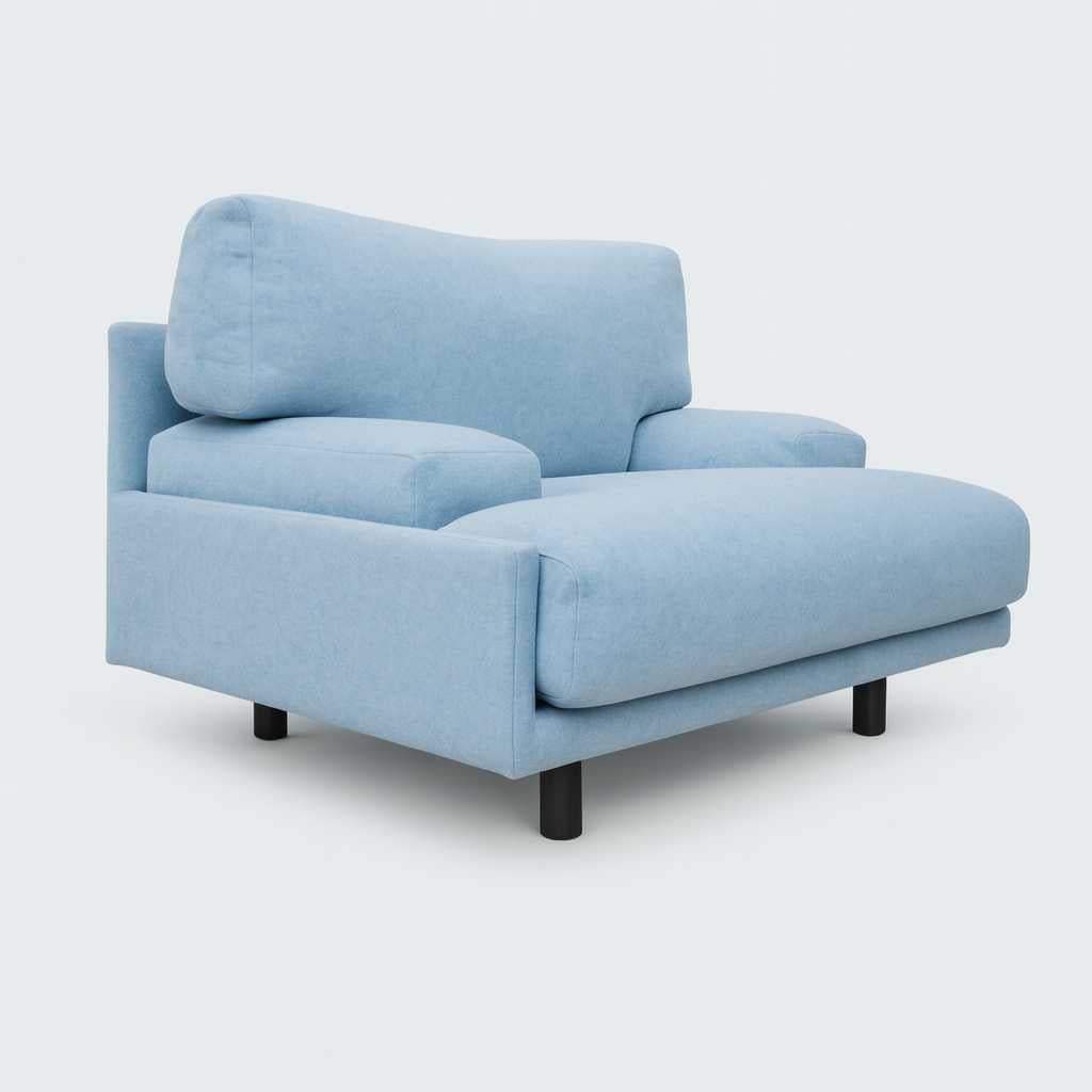 Tissu Chaise longue italienne des années 1980, fabriquée sur commande - Design sculptural inspiré du vintage en vente