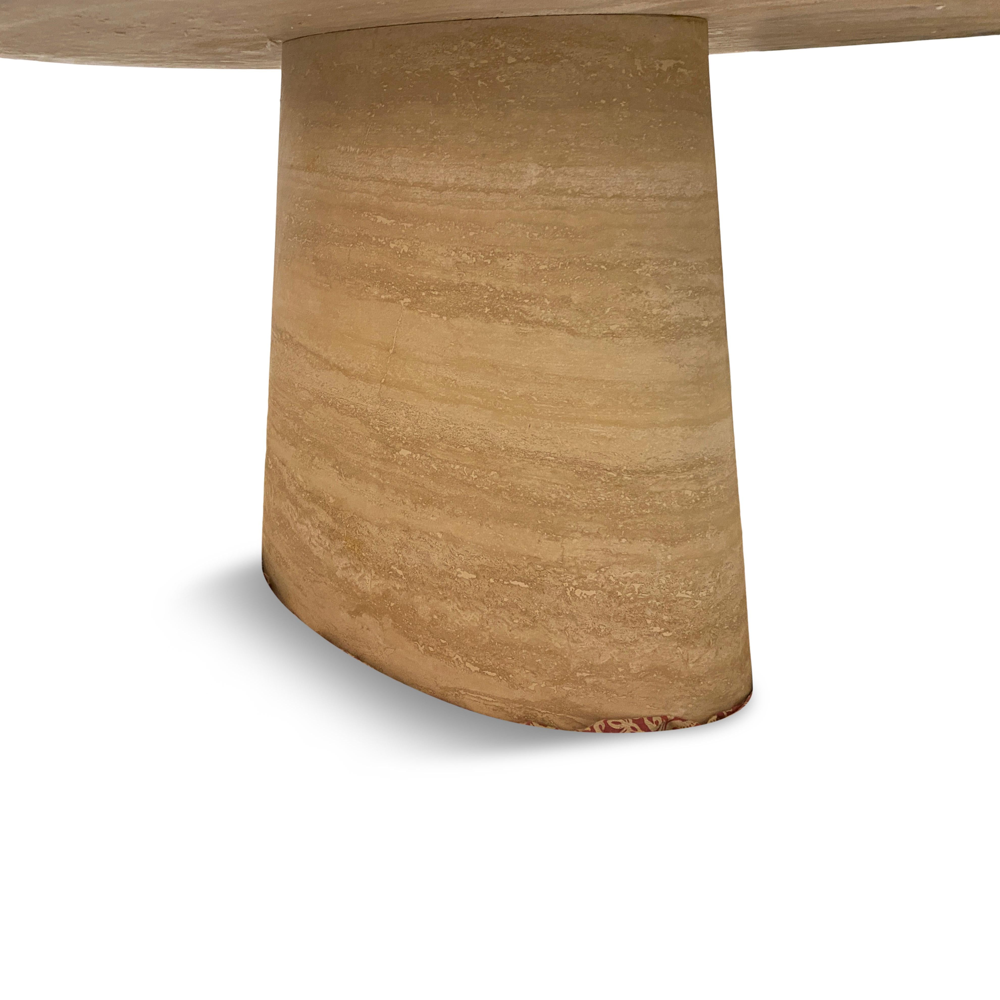 Made To Order Italian Travertine Dining Table Customizable For Sale 6