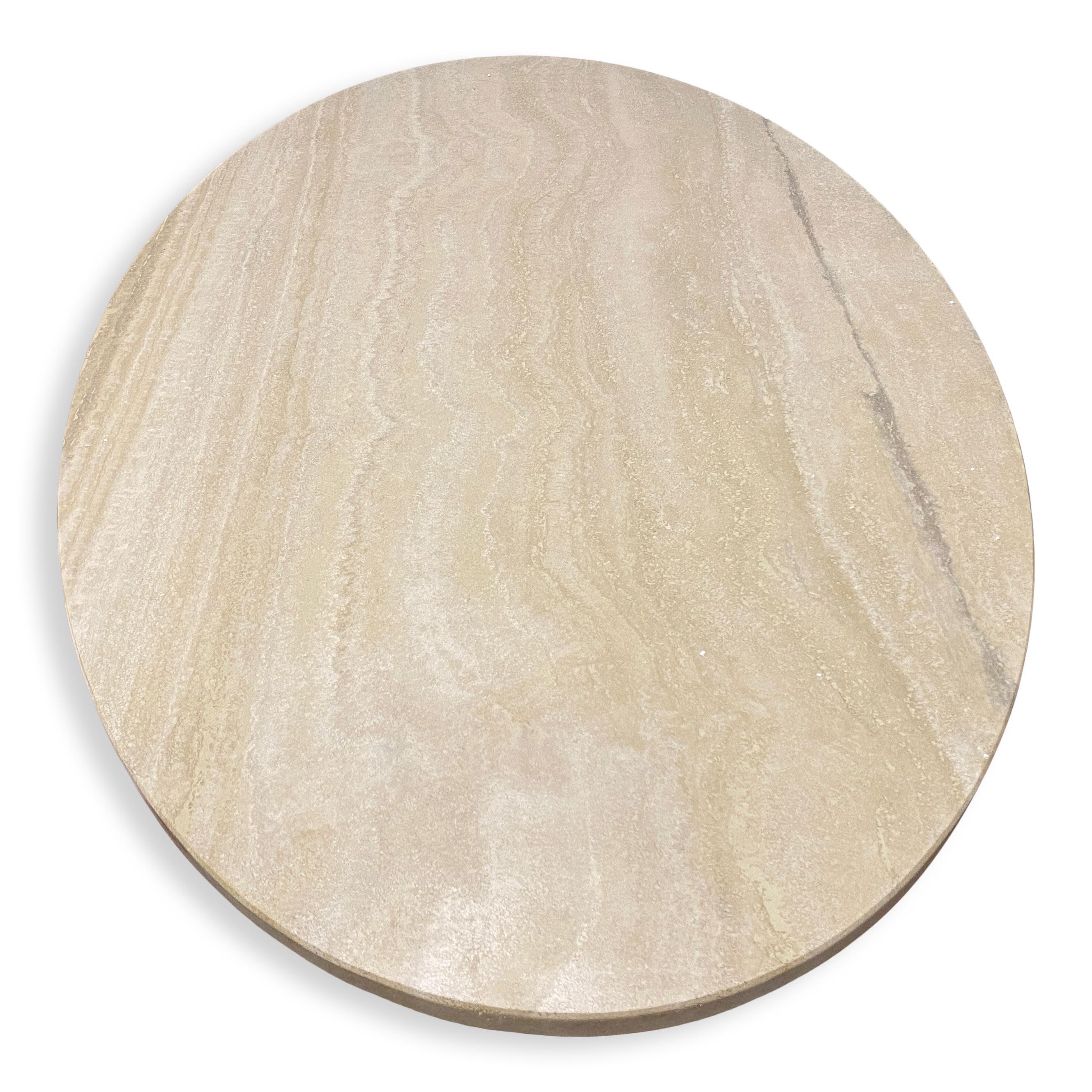 Made To Order Italian Travertine Dining Table Customizable For Sale 8