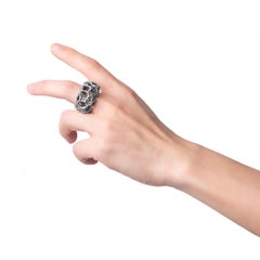 Made to Order, Large Sterling Silver Ruby Cocktail Ring