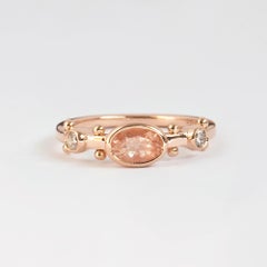 M. Hisae Sunstone & Champagne Diamond Trinity Ring