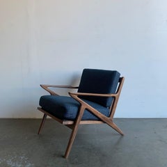 Made to Order Mid Century Z Chair in Walnut