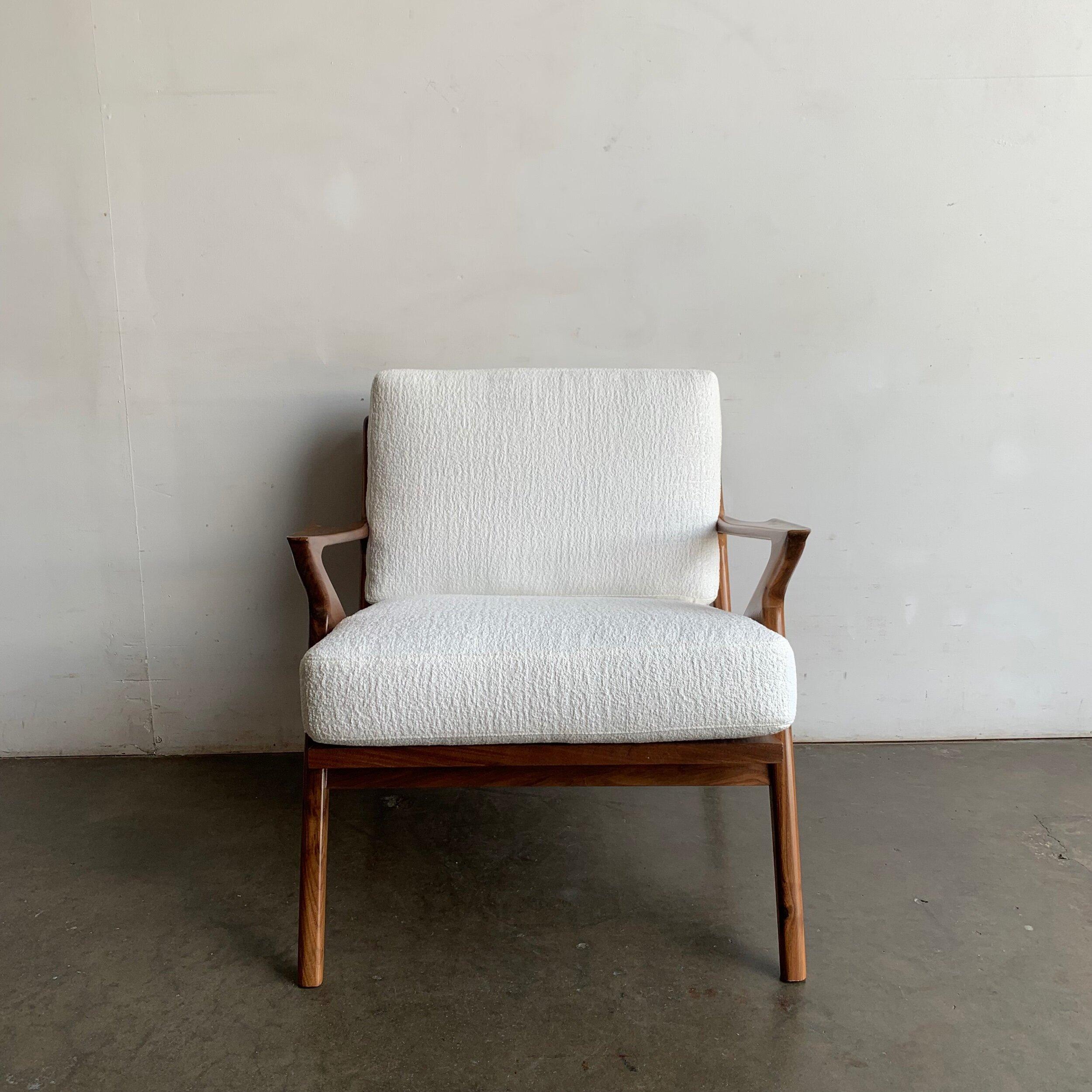 Contemporary Made to Order Mid Century Z Chair in Walnut For Sale