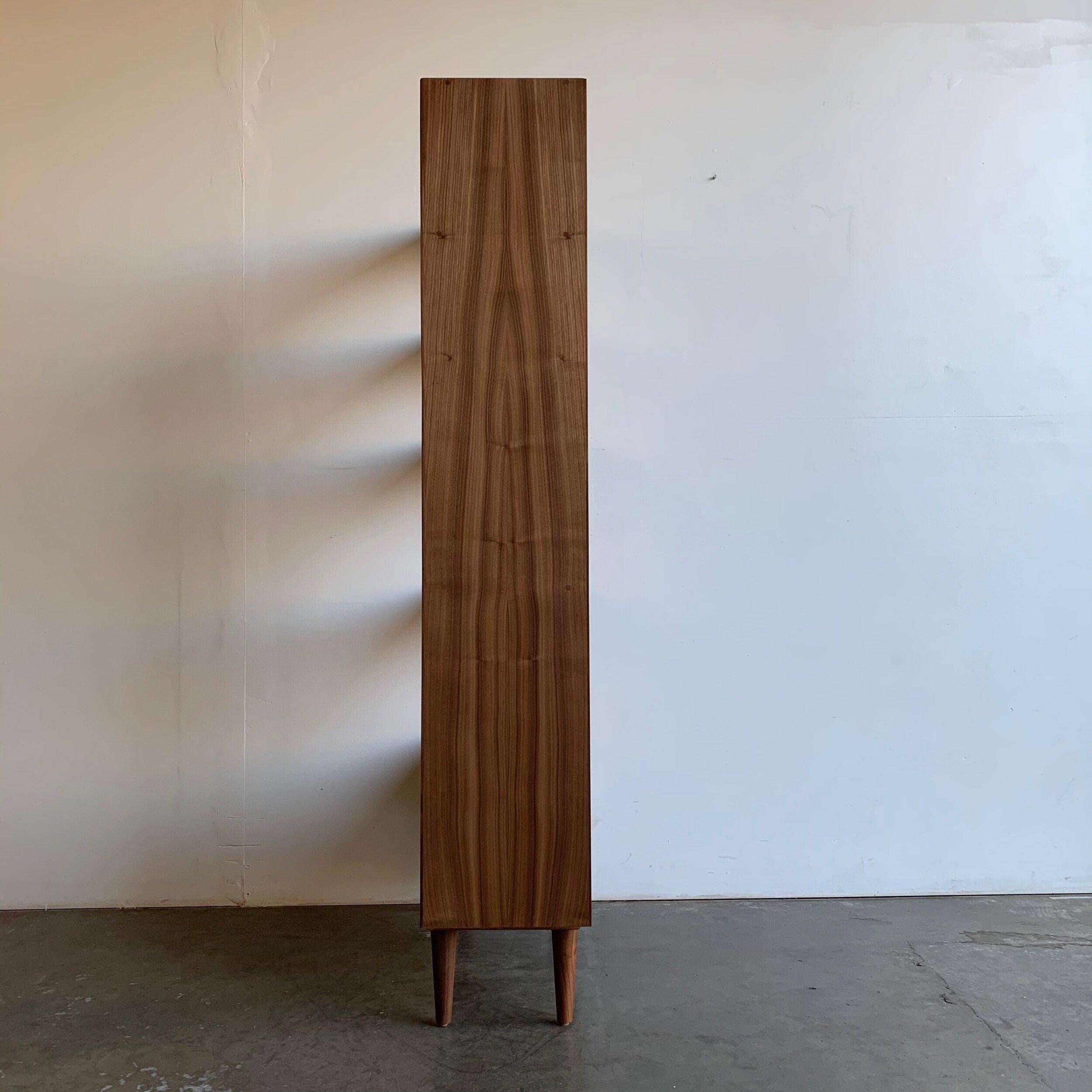 Mid-Century Modern Made To Order Minimal Walnut Bookcase For Sale
