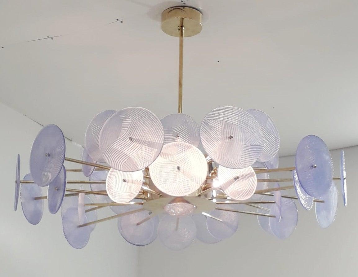 Italian Made to Order Periwinkle Chandelier for Adriel For Sale