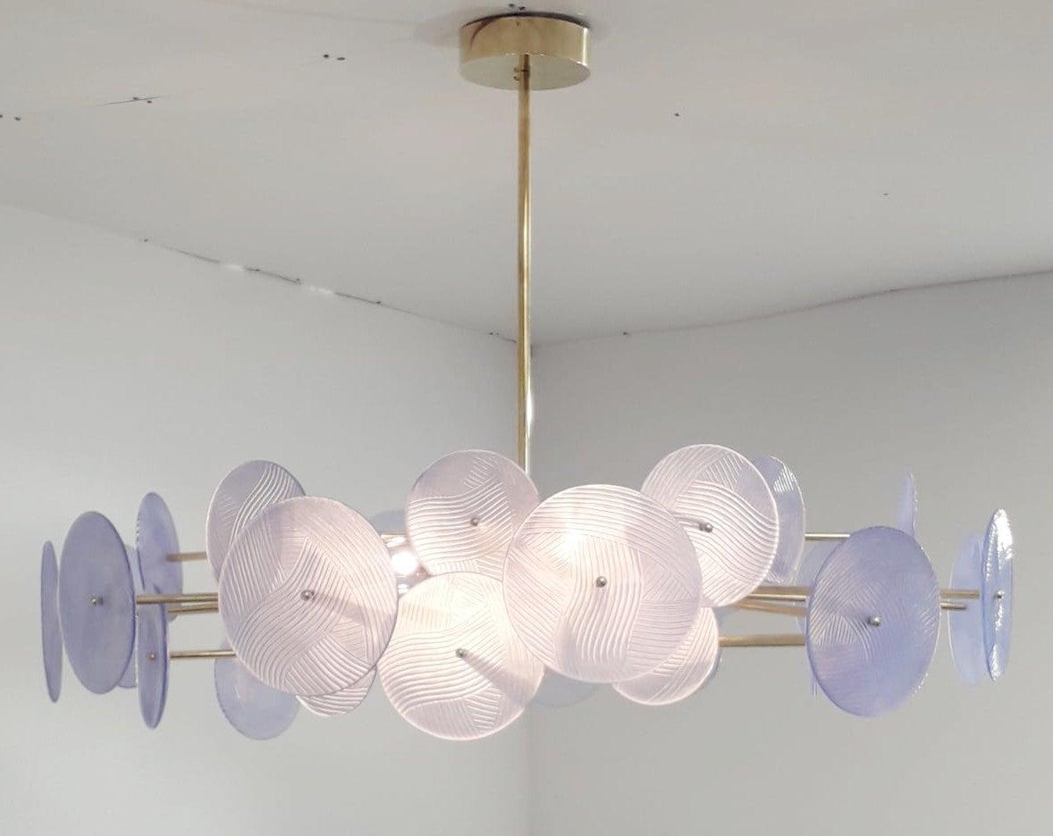 Contemporary Made to Order Periwinkle Chandelier for Adriel For Sale