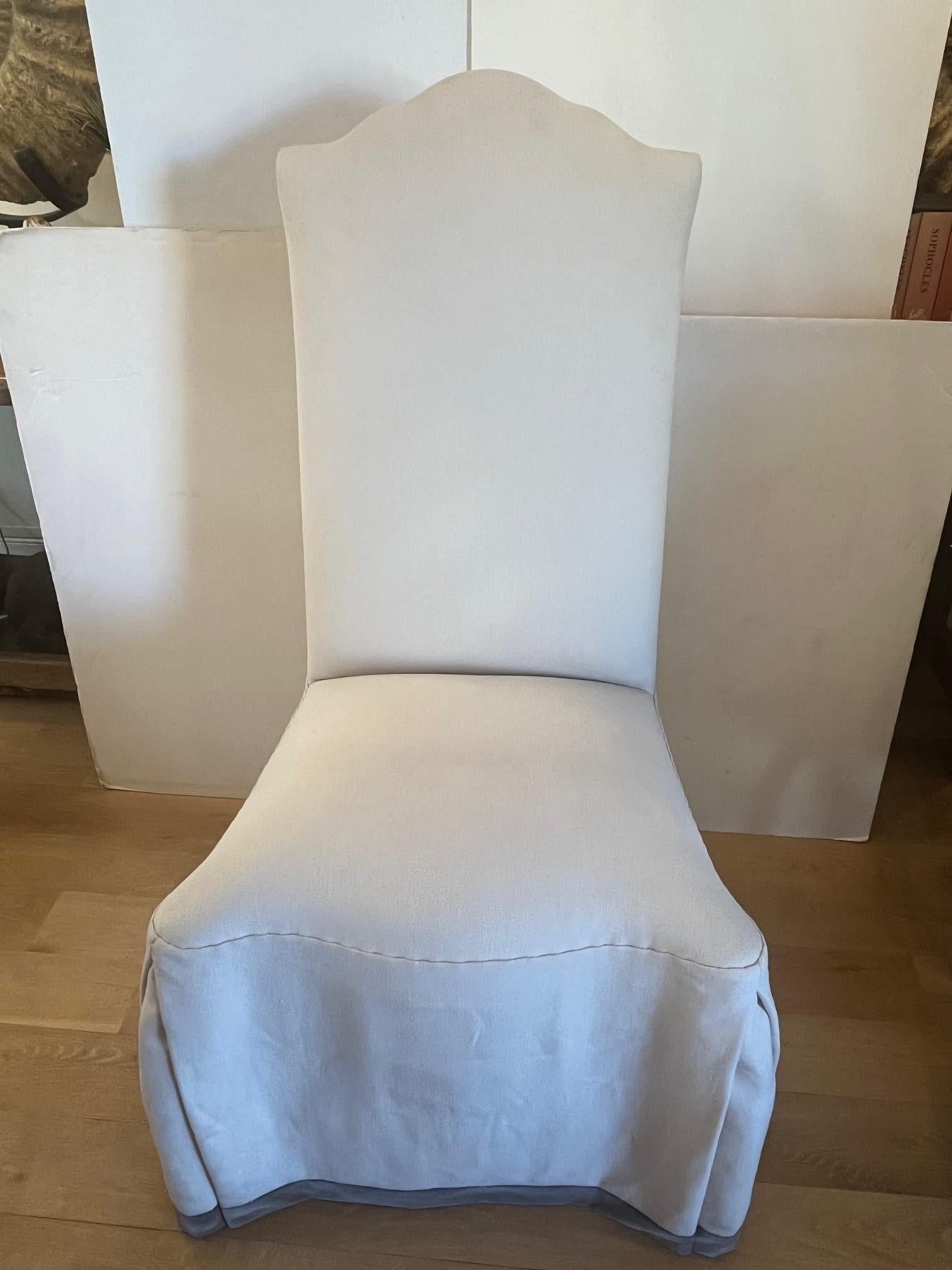 Made to Order Skirted Genovese Dining Side Chair For Sale 3