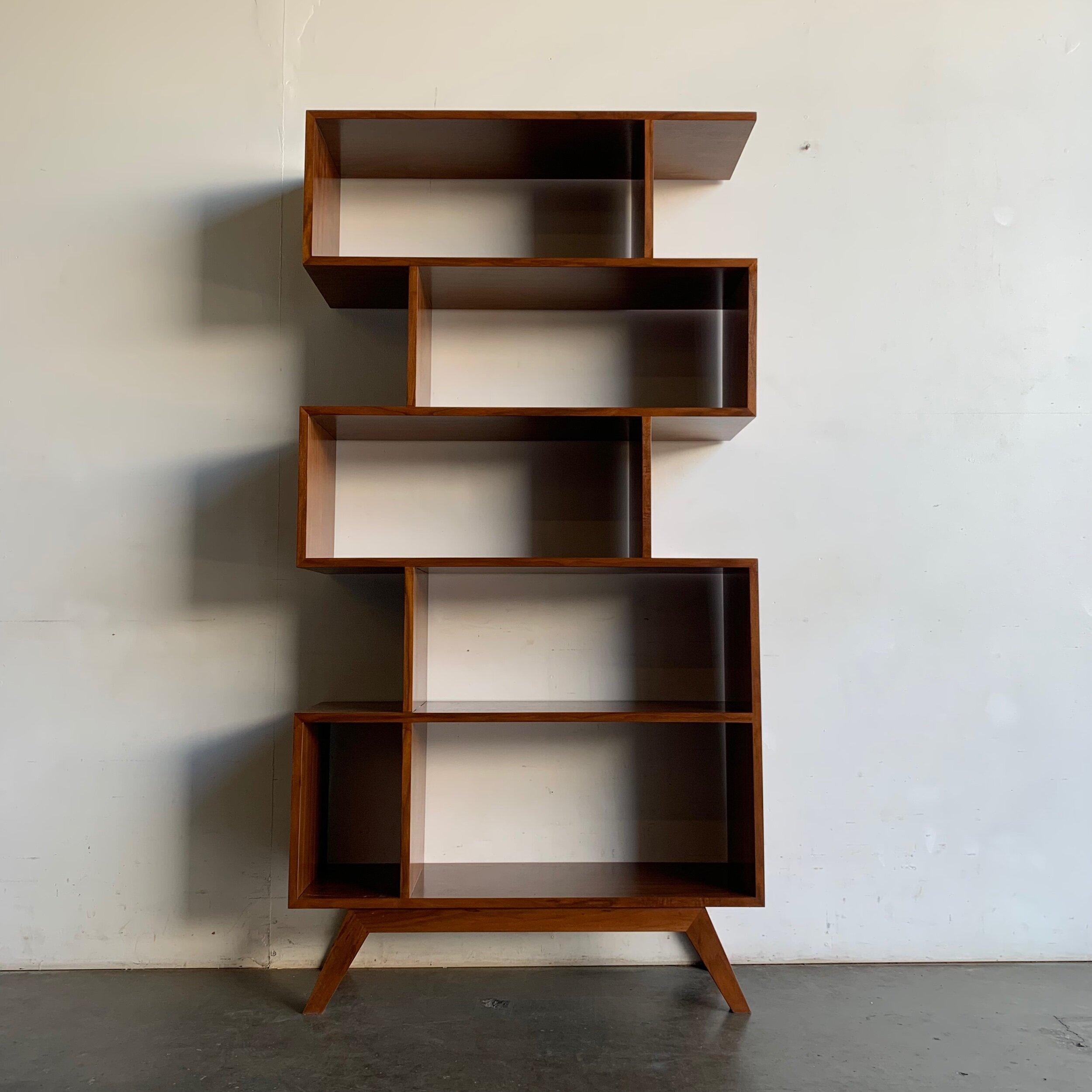 Made To Order Staggered 5 Tier Bookcase For Sale 2