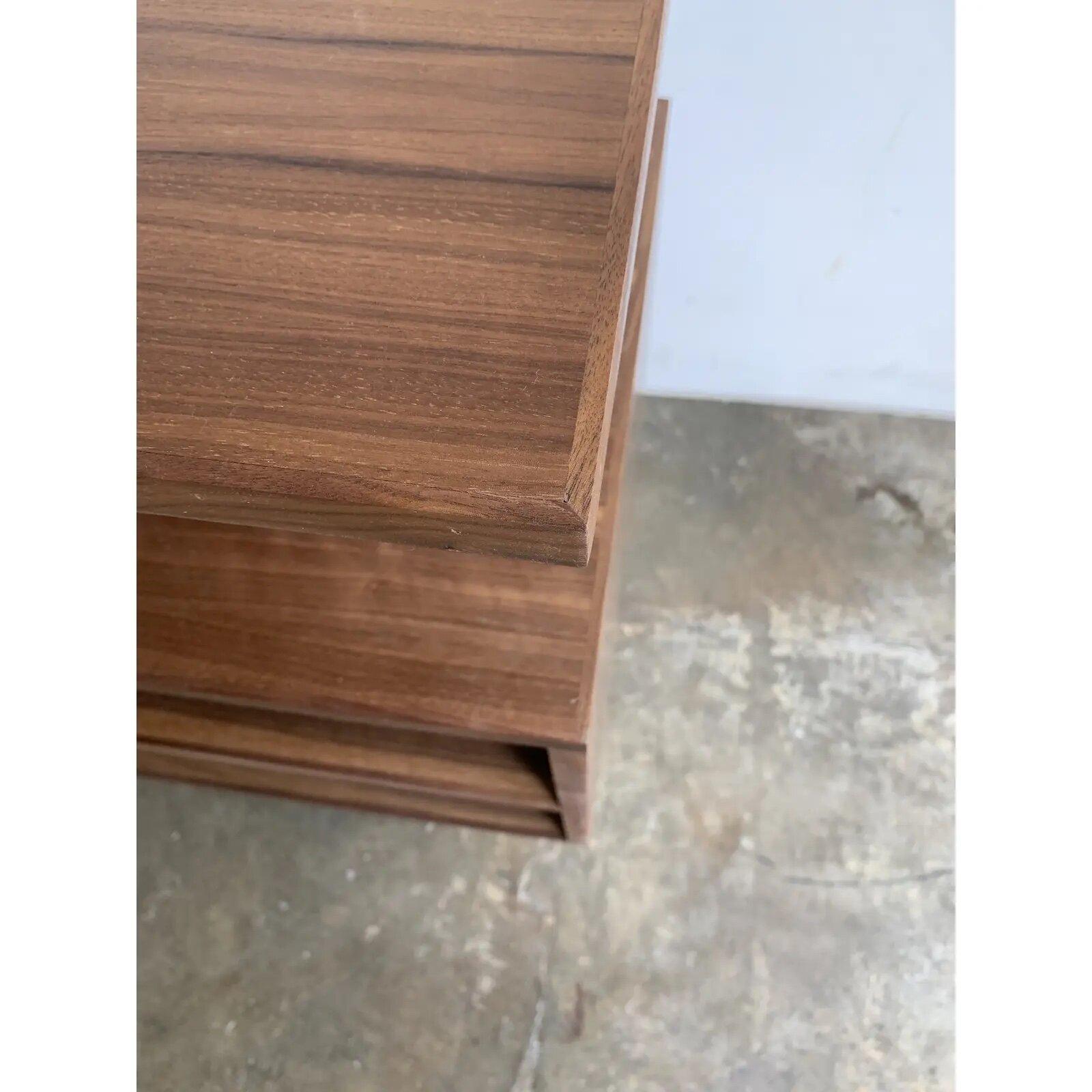 Made To Order Staggered Bookshelf- Deep Walnut For Sale 1
