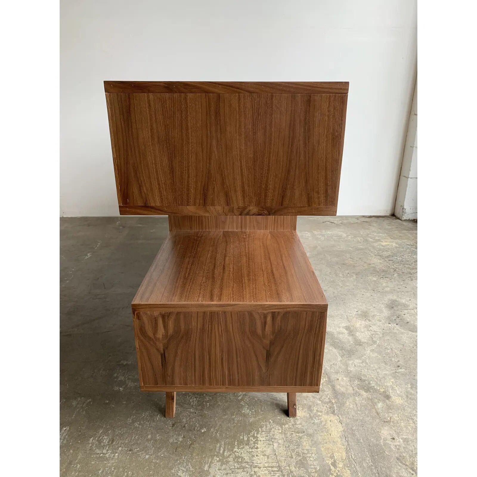 Made To Order Staggered Bookshelf- Deep Walnut For Sale 2