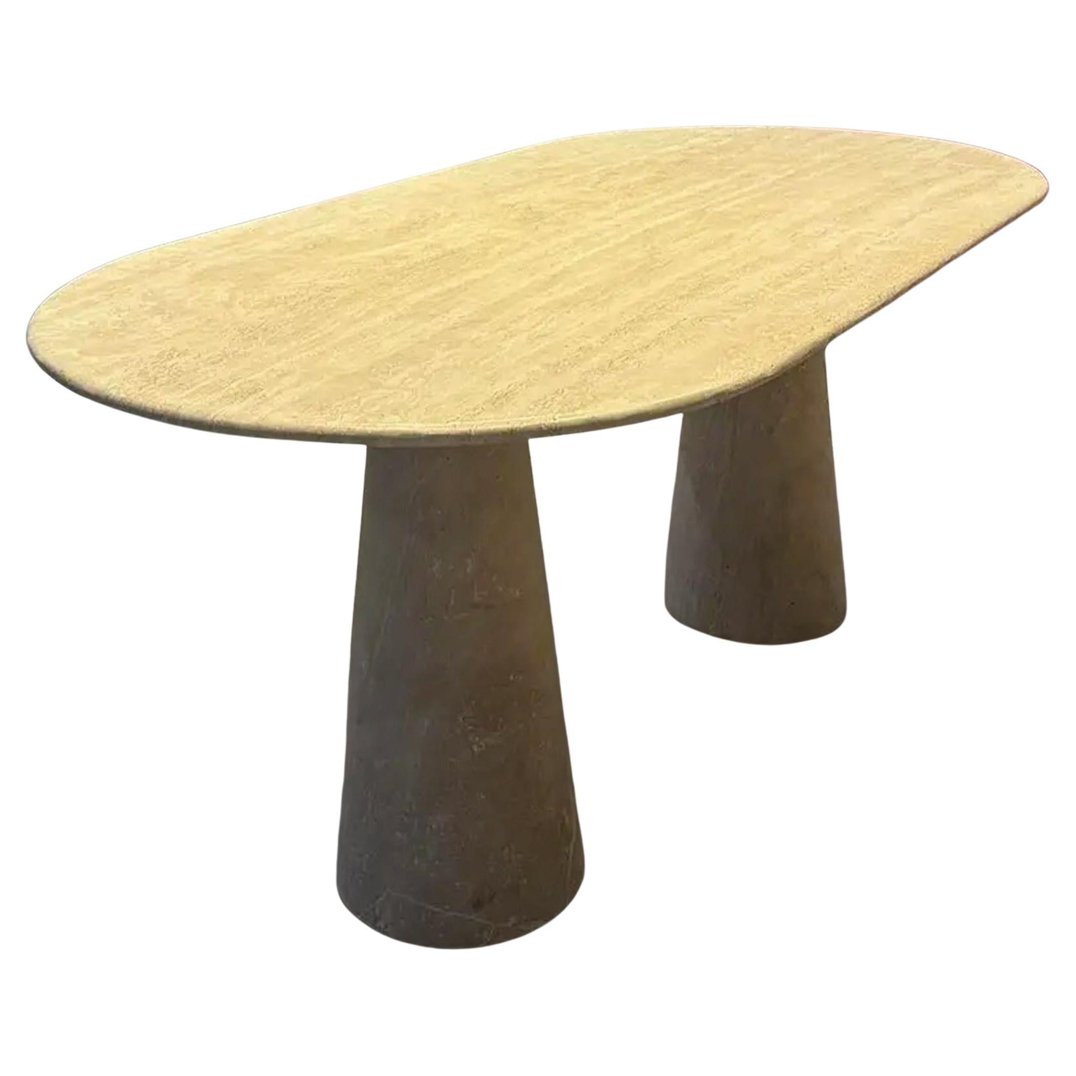 TRAVERTINE MARBLE DINING TABLE

Type of Marble: Silver Travertine
Dimensions: 75