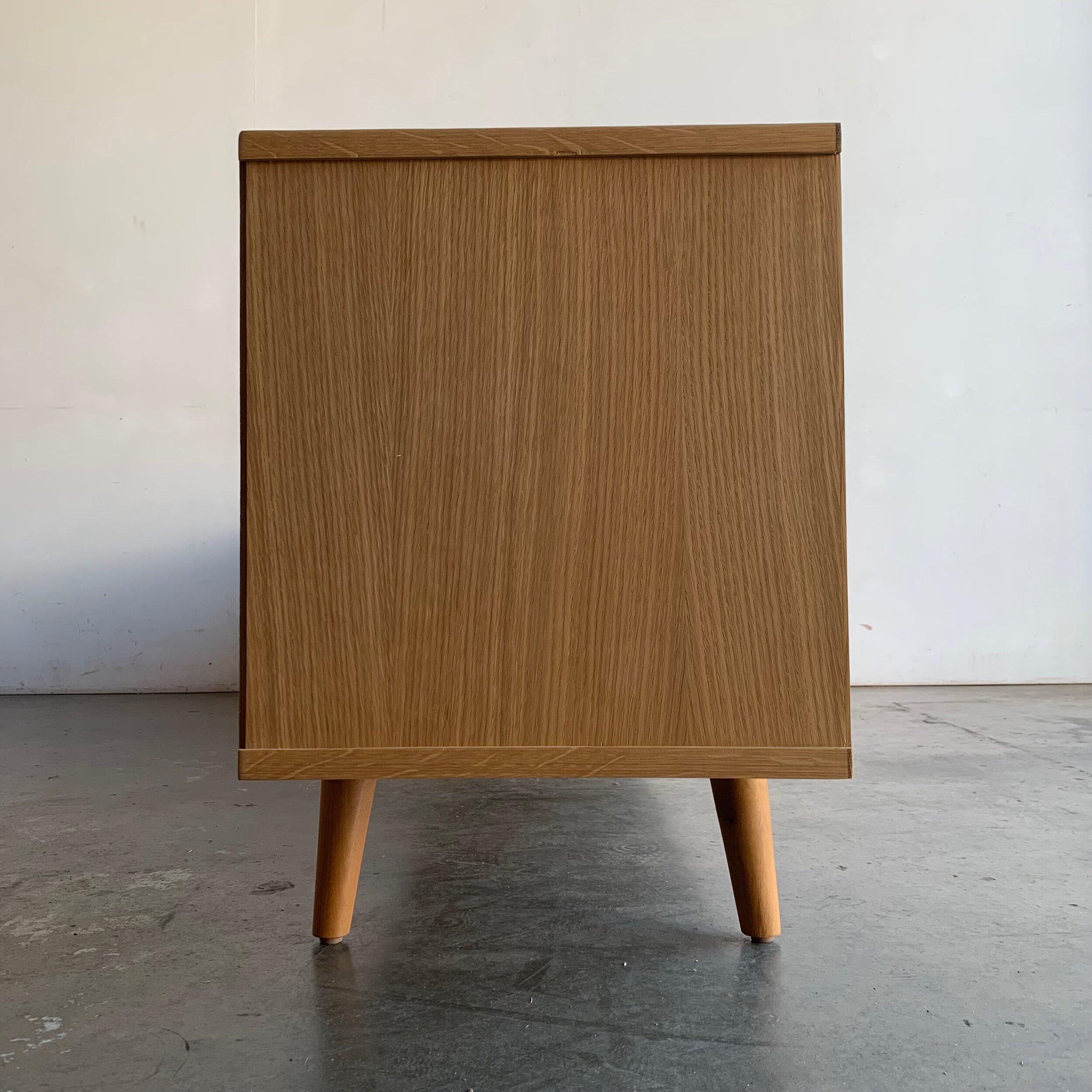 Made To Order White Oak and Cane Credenza Three Panels For Sale 8