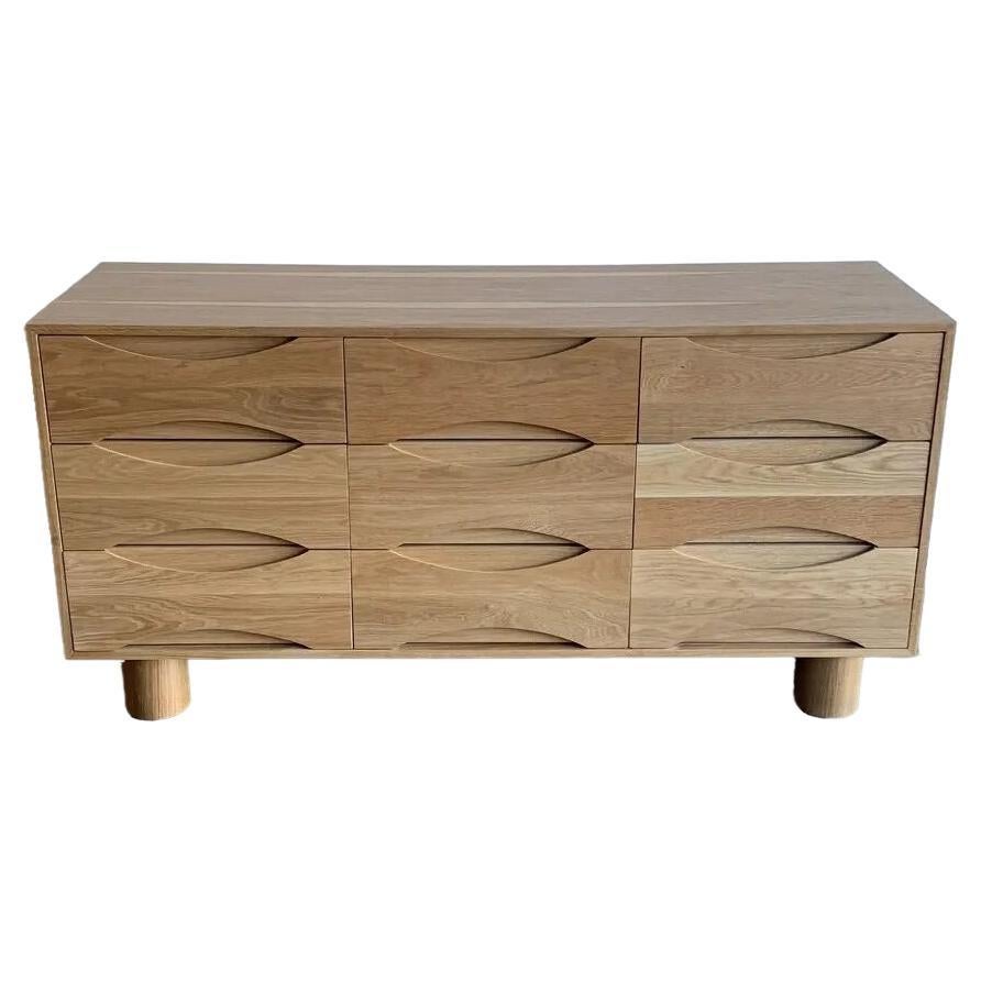 Made To Order White Oak “Ojos” Dresser For Sale