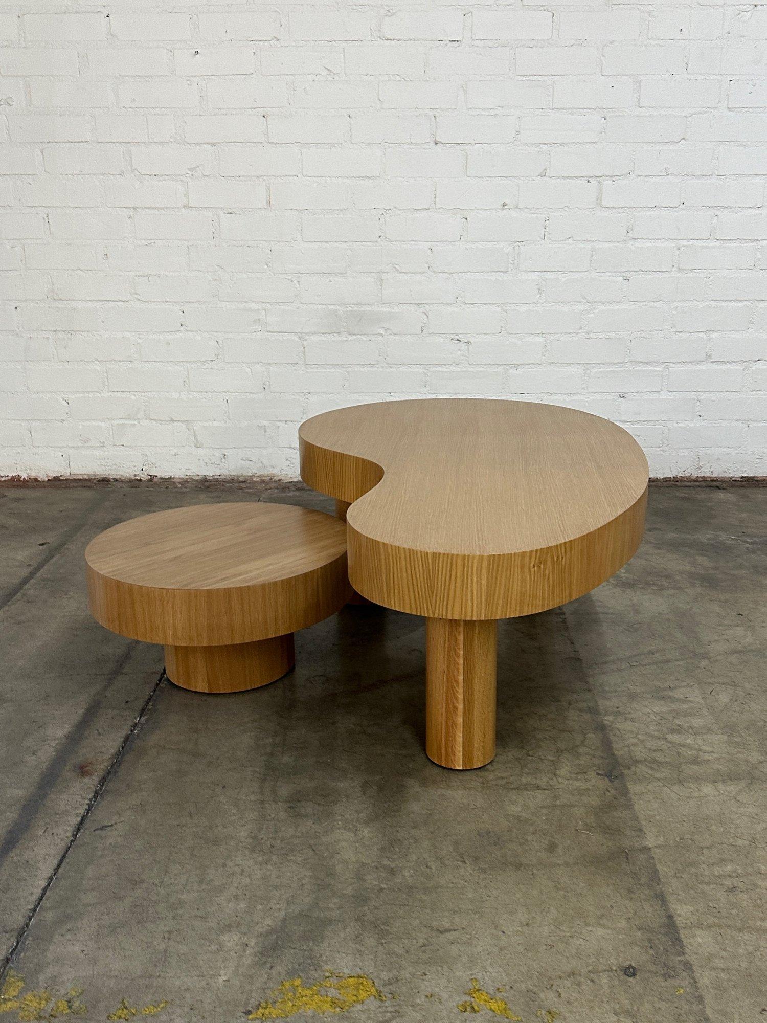 Organic Modern Made to Order- XL version two tiered kidney coffee table set For Sale