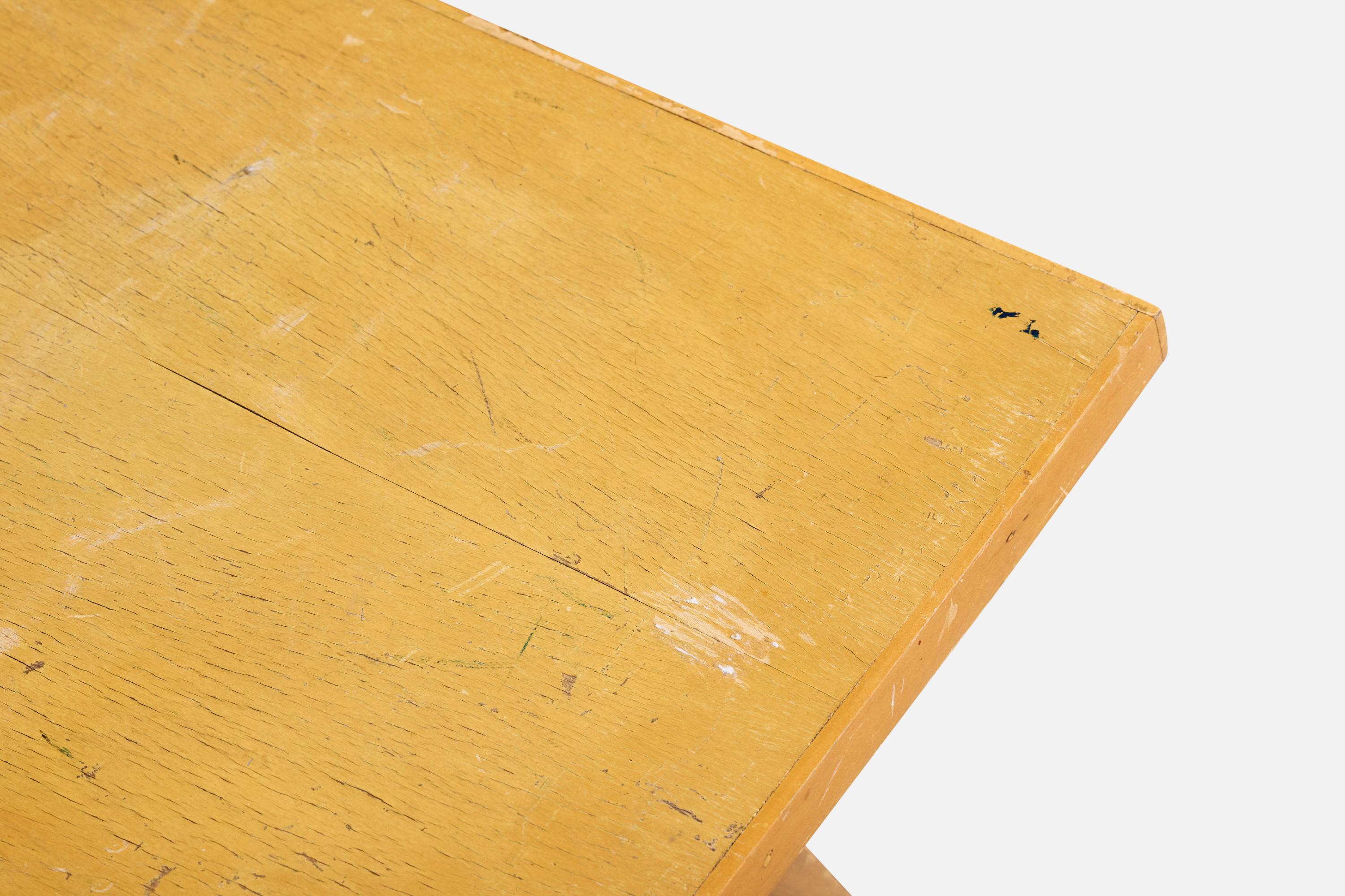 Mid-20th Century Madebel LTDA, Side Table, Wood, Metal, Brazil, 1950s For Sale