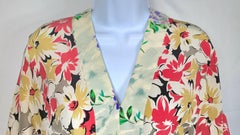 MadeInEngland DuroOlowu CoutureSilk MixedPrint KimonoSleeve Mini Dress c2004