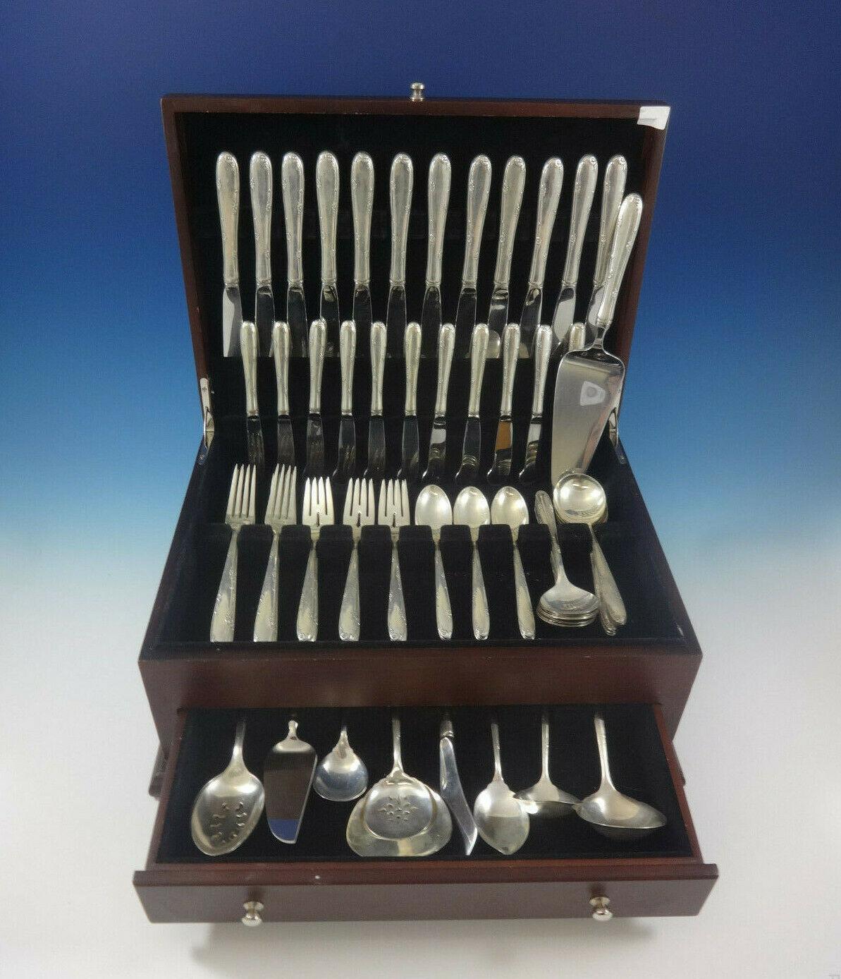Lovely Madeira by Towle sterling silver flatware set - 83 pieces. This set includes:

12 knives, 9