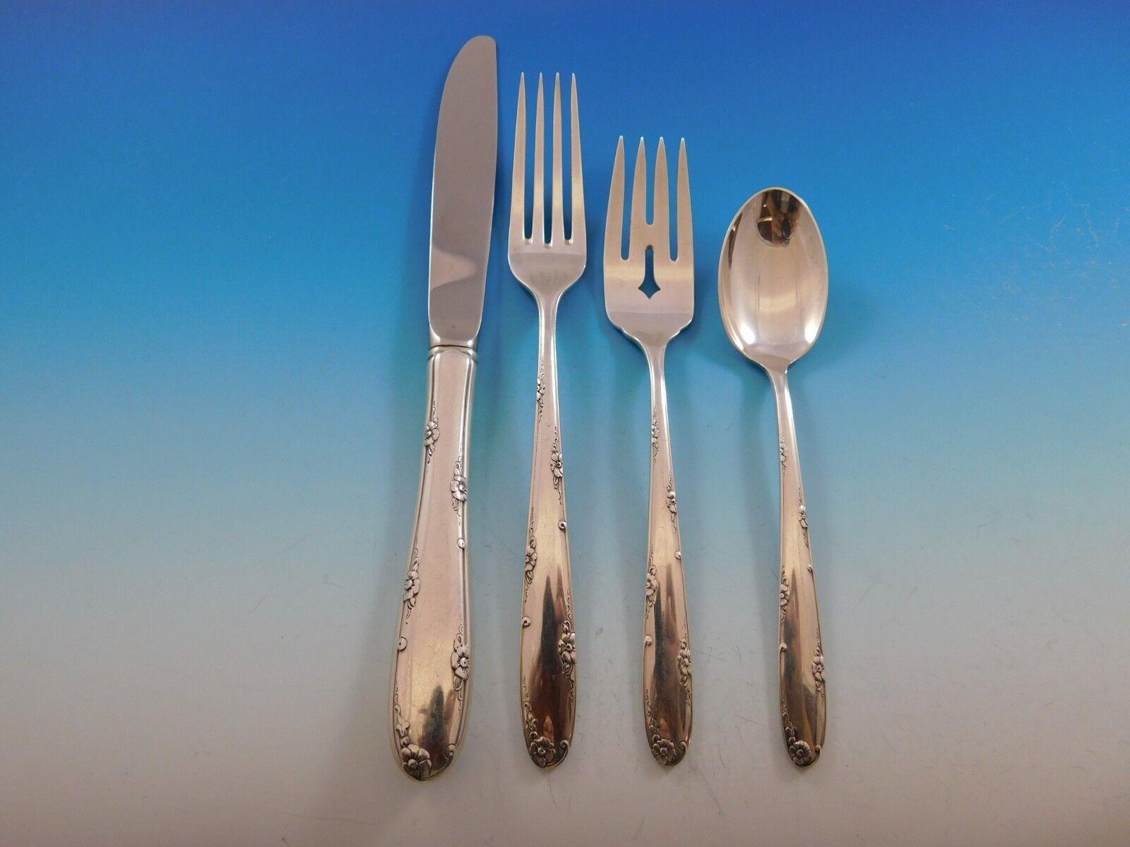 Madeira by Towle Set di posate in argento sterling per 12 persone 75 pezzi In condizioni ottime in vendita a Big Bend, WI