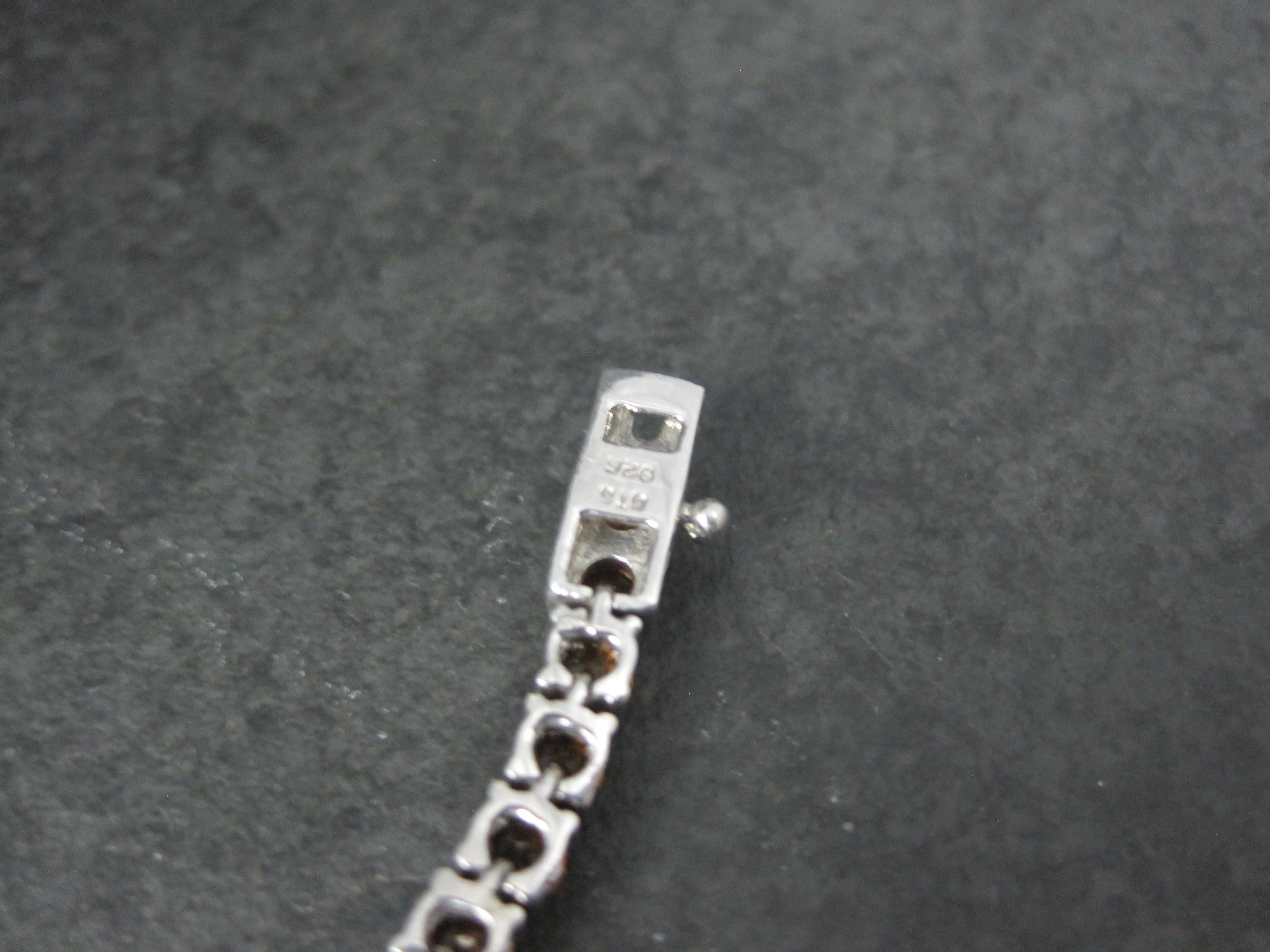 Bracelet de tennis en argent sterling avec citrine de Madère en vente 4