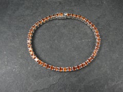 Madeira Citrine Tennis Bracelet Sterling Silver 7.5 Inches