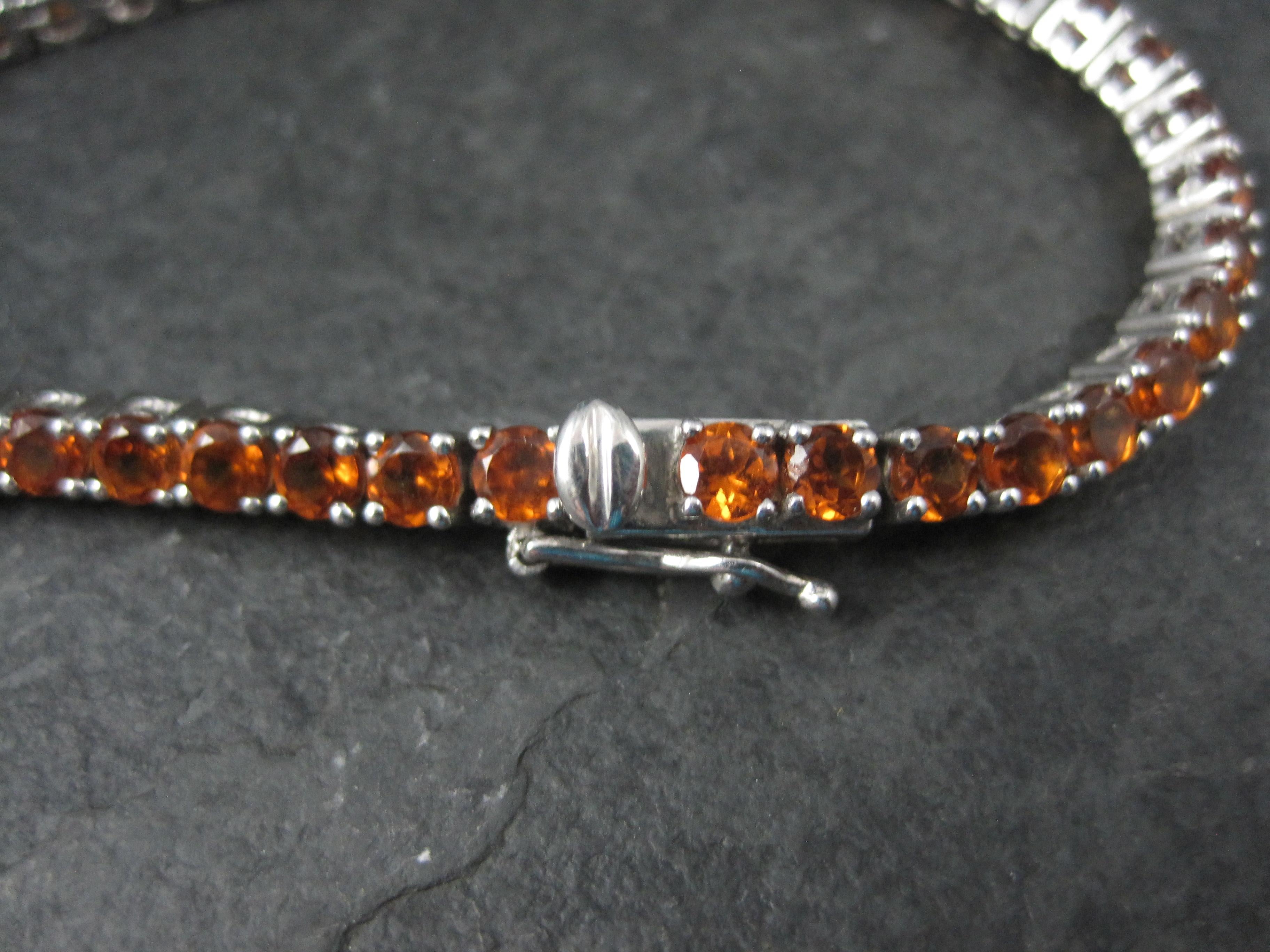 Bracelet de tennis en argent sterling avec citrine de Madère Pour femmes en vente