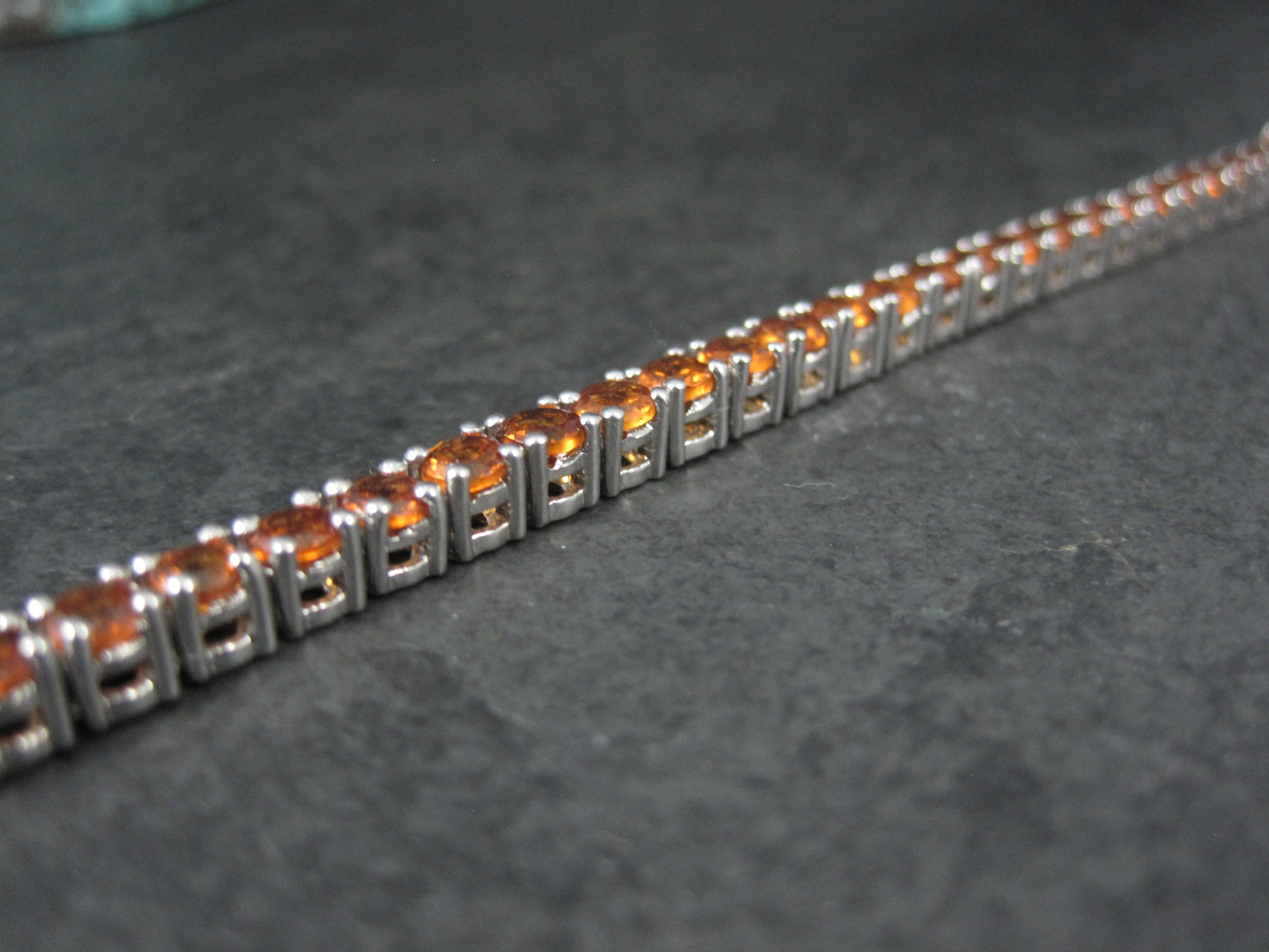 Bracelet de tennis en argent sterling avec citrine de Madère en vente 3