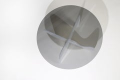 Madeira Coffee Table, Smoked Glass / White Varnish