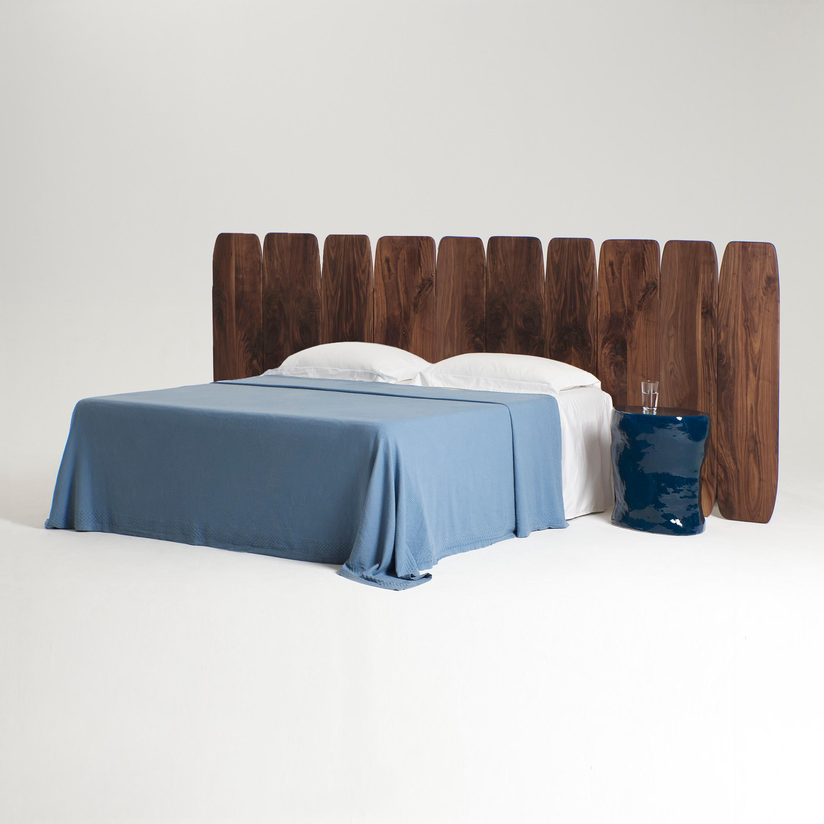 Madeira Headboard Large
Designed by Project 213A in 2023

Finest walnut wood panels made alined and wall-mounted to fit behind a kingsize bed..

Bespoke dimensions upon request, also available in oak and walnut.
Handmade in Portugal. 
Production