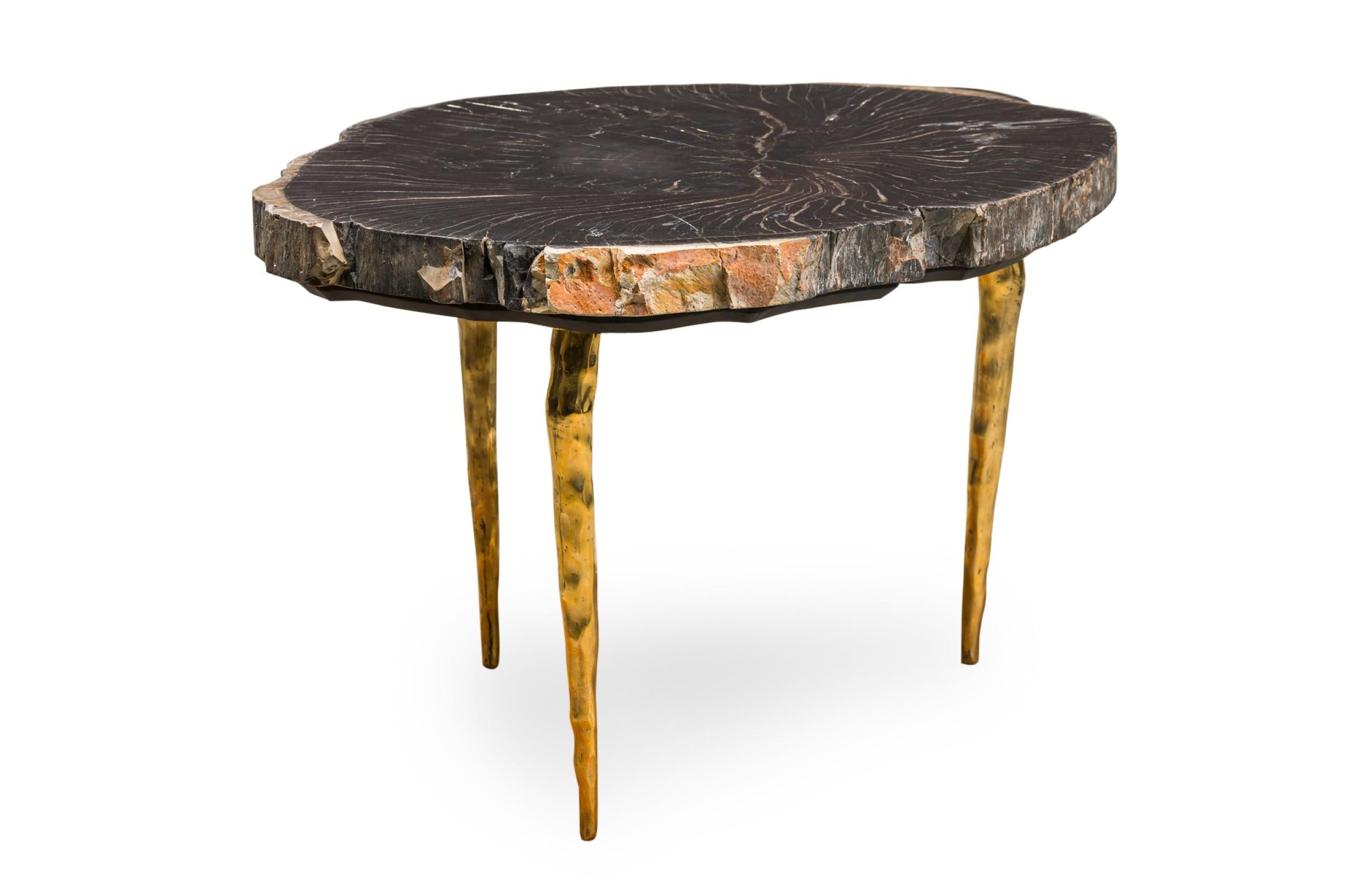 Madeira Petrified Wood Coffee Table by Newel Modern In Good Condition For Sale In New York, NY
