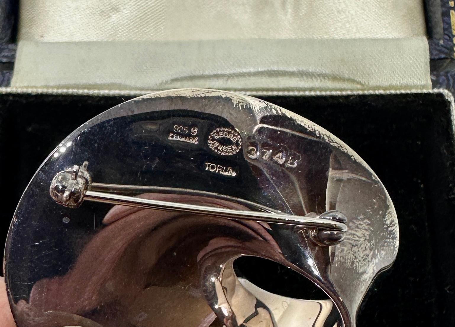 Madeleine Albrights Georg Jensen Pin Brosche 374B Mobius Torun Bulow Dänemark im Angebot 1