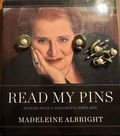 Madeleine Albright's Snake In Branch Pin Brooch And Read My Pins Book