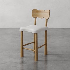 "Madeleine"  Bow Back Oak Counter Height Stool by Christiane Lemieux