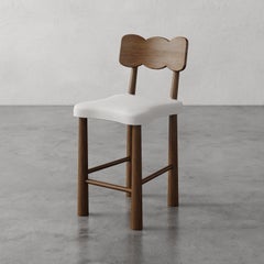 "Madeleine"  Bow Back Walnut Counter Height Stool by Christiane Lemieux