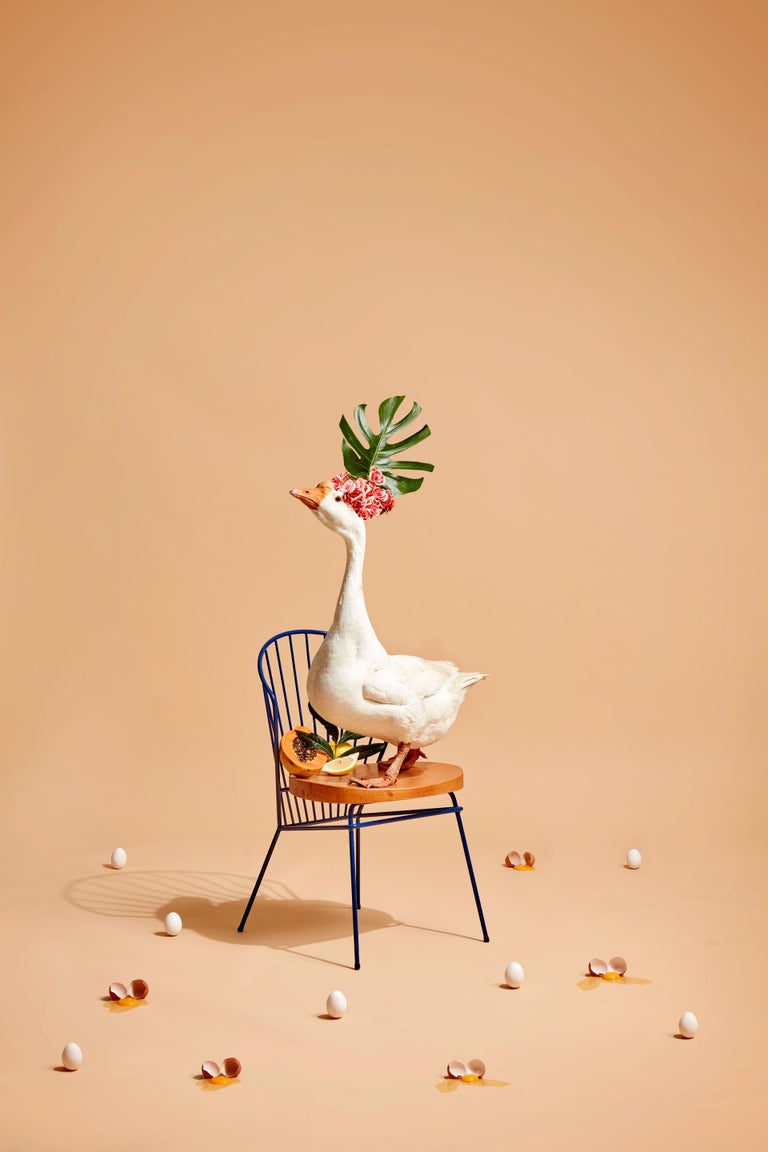 Madeleine Contemporary Chair in Carbon Steel by Noemi Saga Atelier For