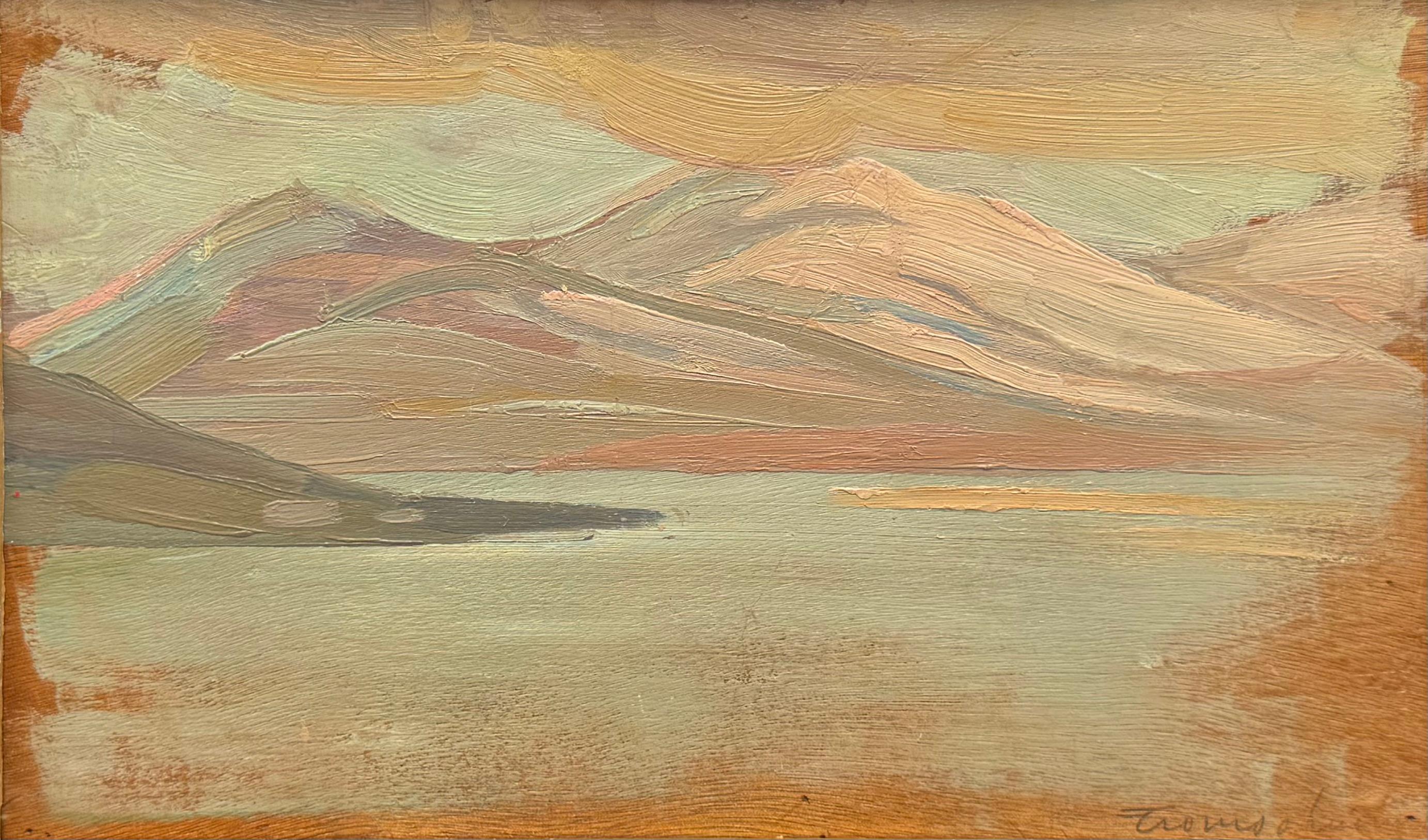 Tromsø / Norvège Landschaftsmalerei – Painting von Madeleine DOILLON-TOULOUSE