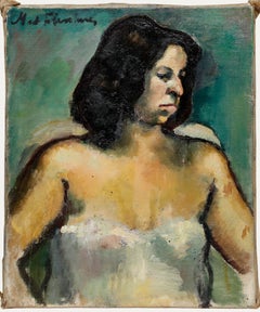 Madeleine Flaschner (1933-2022) - 1950 Oil, Femme Espagnole