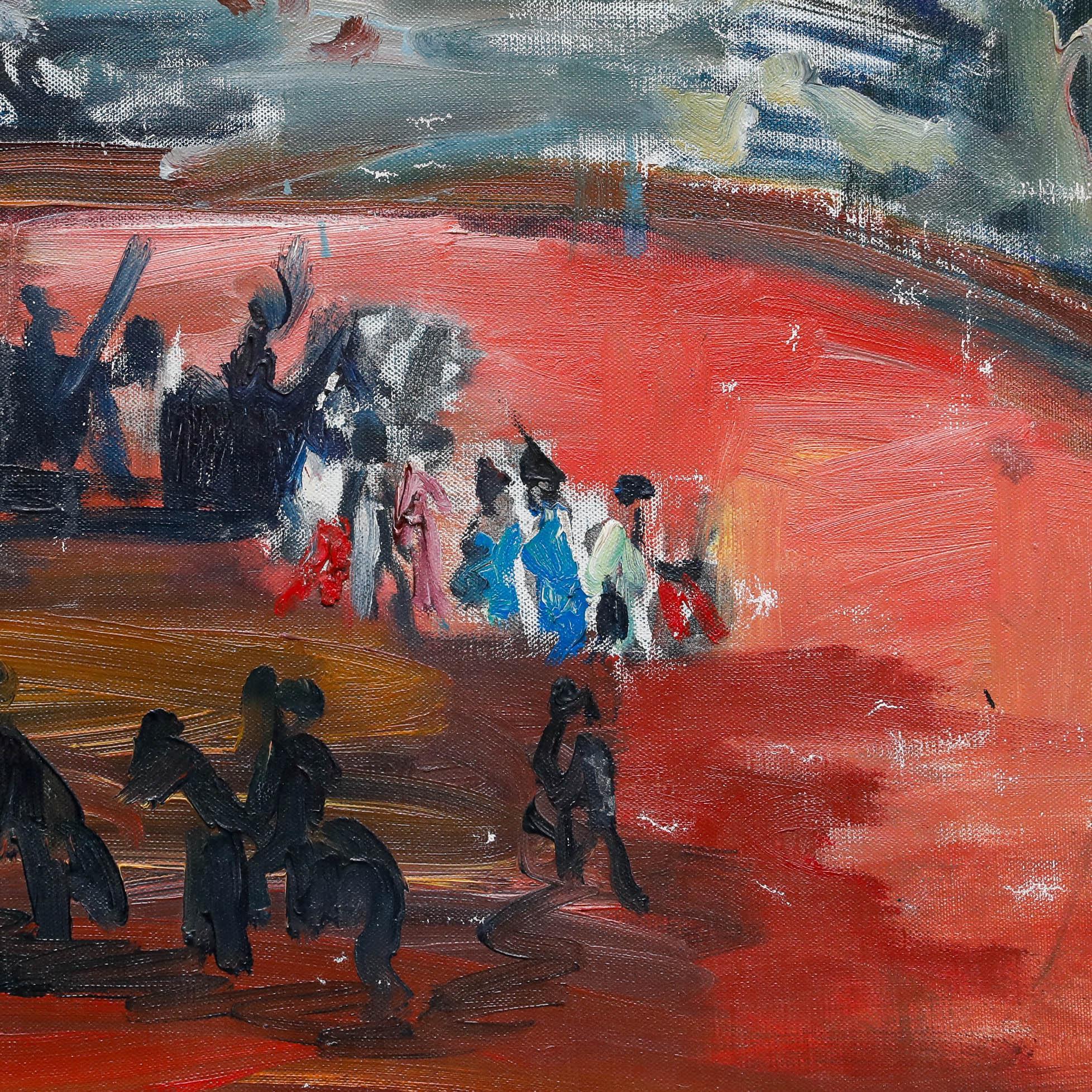 Madeleine Flaschner (1933-2022) - 20. Jahrhundert Öl, Die Zirkusmanege im Angebot 3