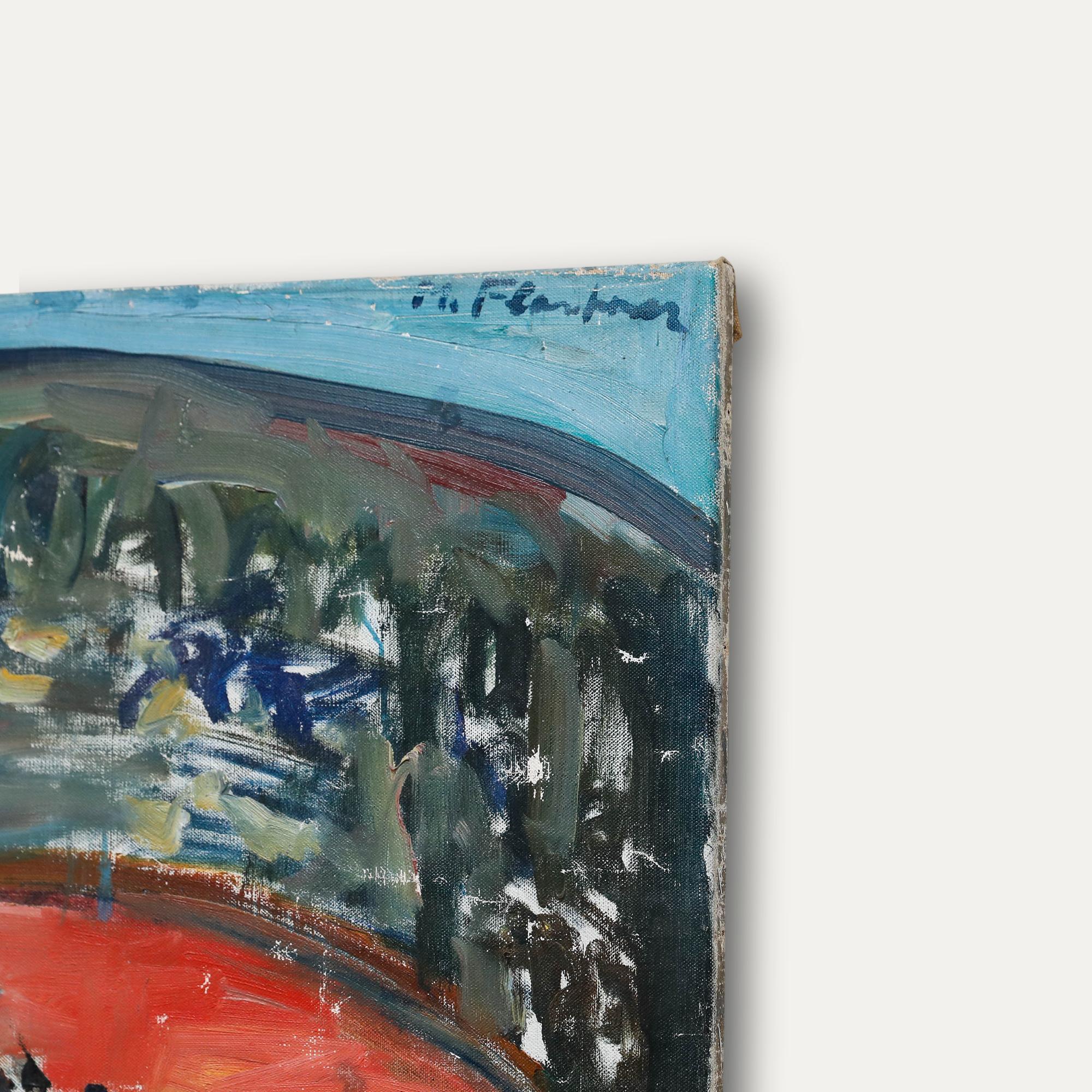 Madeleine Flaschner (1933-2022) - 20. Jahrhundert Öl, Die Zirkusmanege im Angebot 4