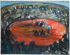 Madeleine Flaschner (1933-2022) - Huile du XXe siècle, La piste de cirque