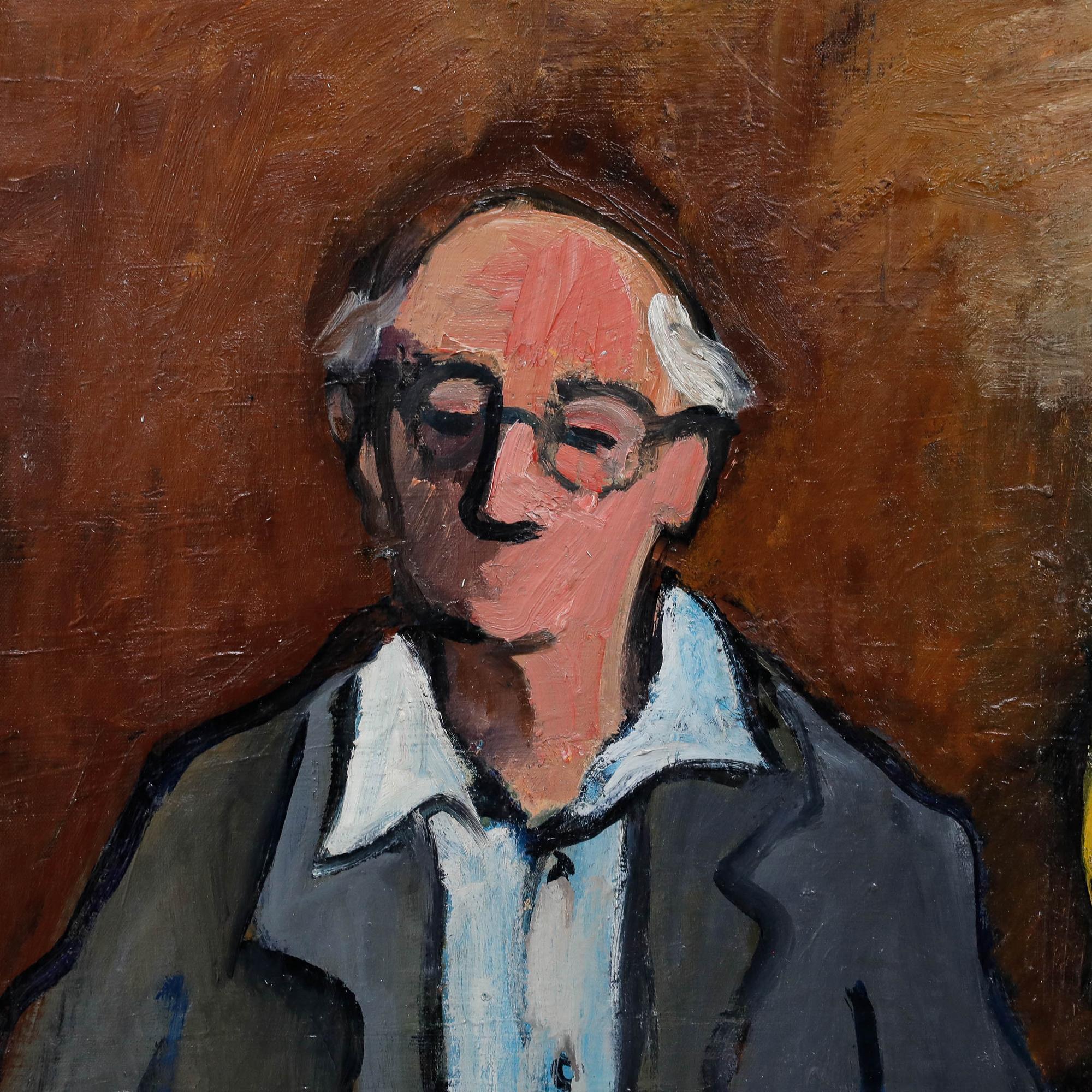Madeleine Flaschner (1933-2022) - French Mid 20th Century Oil, Family Reunion For Sale 4