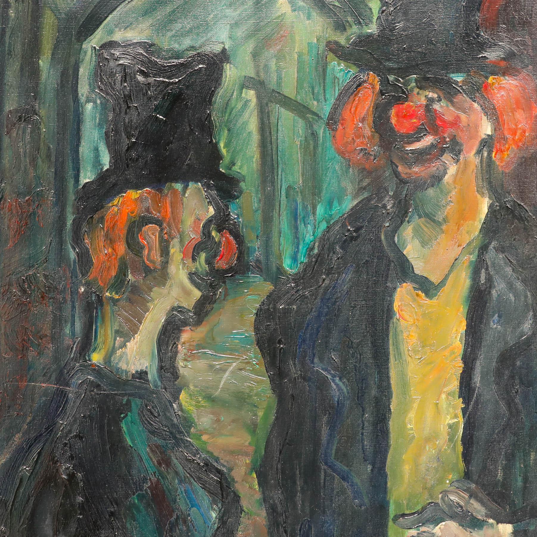 Madeleine Flaschner (1933-2022) - Mid 20th Century Oil, Clowns For Sale 3