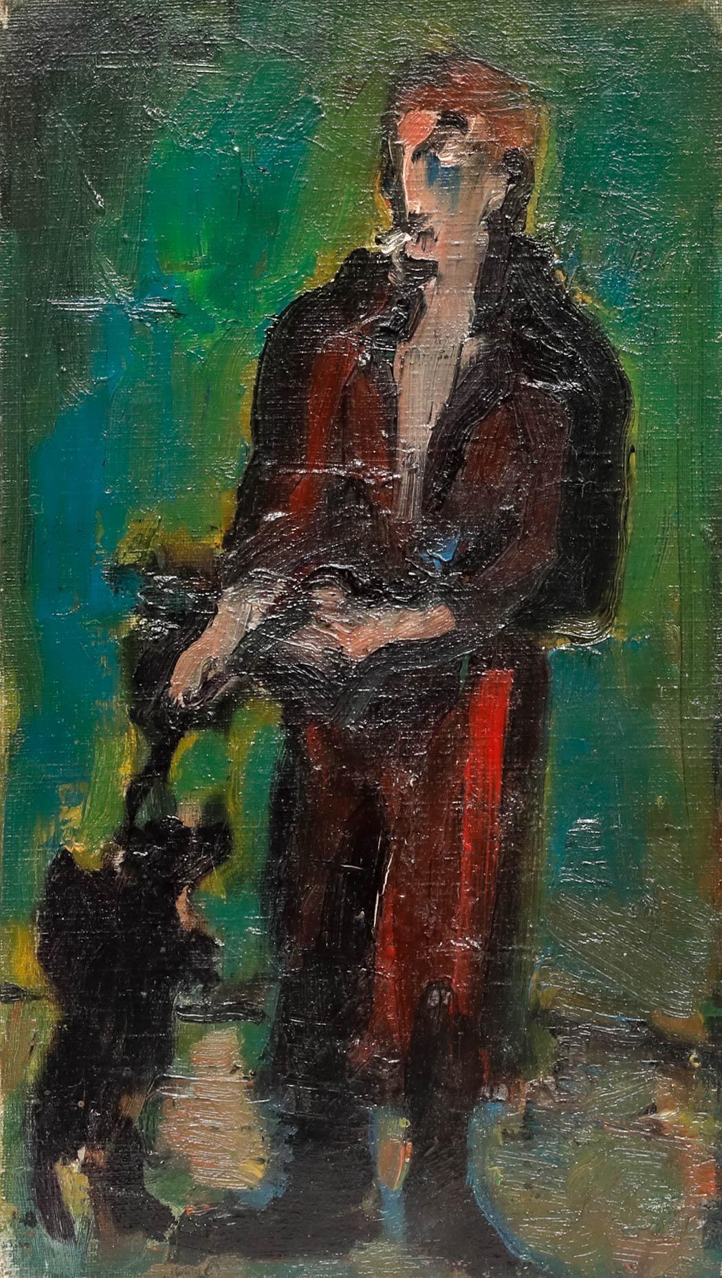 Madeleine Flaschner (1933-2022) - Mid 20th Century Oil, The Bear Tamer, Medrano For Sale 1