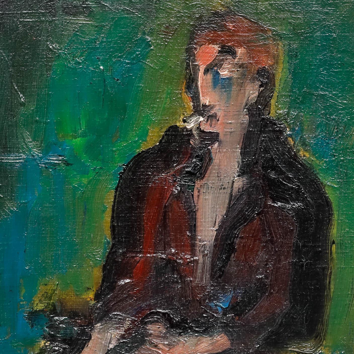 Madeleine Flaschner (1933-2022) - Mid 20th Century Oil, The Bear Tamer, Medrano For Sale 4