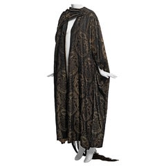 Madeleine & Madeleine Metallic Lamé Evening Coat with Draped Scarf, c. 1923