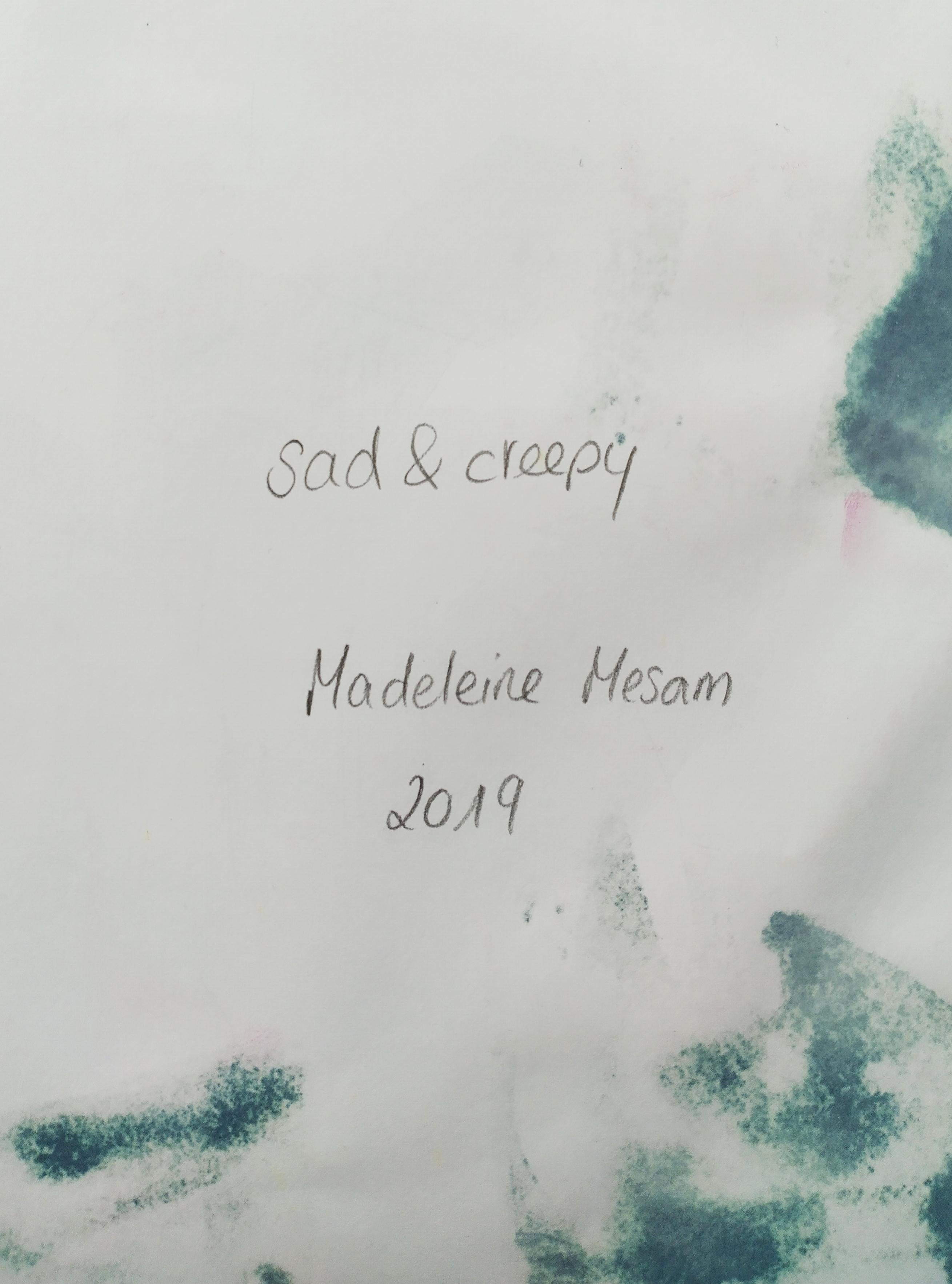 Sad & Creepy, Acrylic on Paper, 59x42 cm, 2019 For Sale 1
