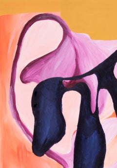 Snippets in My Hair, Don't Care, Acrylic on Paper, 59x42 cm, 2019