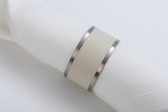 MADELEINE - Napkin Ring - Set di 2 Portatovaglioli - Snow white